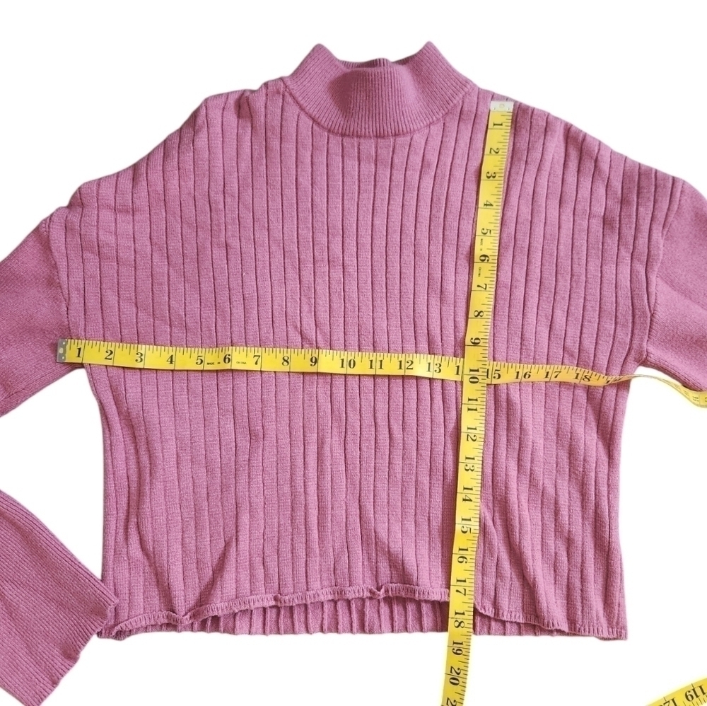 PacSun Contrast Ribbed Mock Neck Sweater Small - Picture 6 of 9